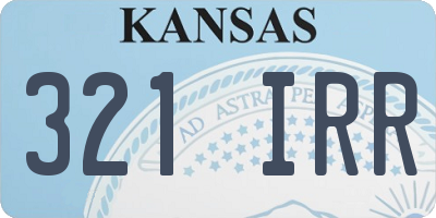 KS license plate 321IRR