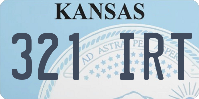 KS license plate 321IRT