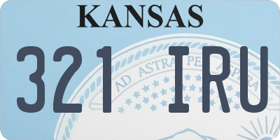 KS license plate 321IRU