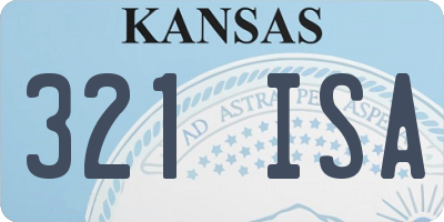 KS license plate 321ISA