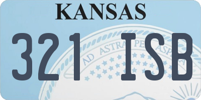 KS license plate 321ISB