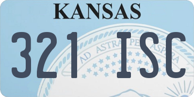 KS license plate 321ISC