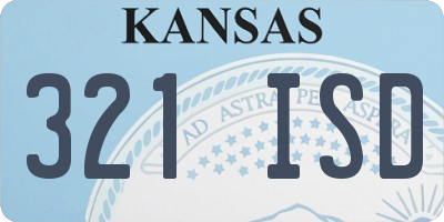 KS license plate 321ISD