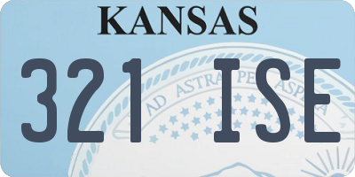 KS license plate 321ISE