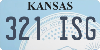 KS license plate 321ISG