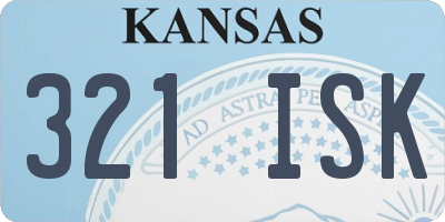 KS license plate 321ISK