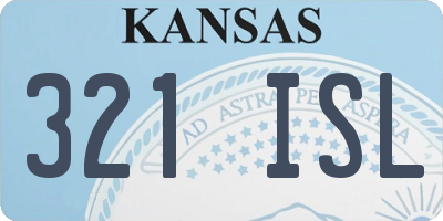 KS license plate 321ISL