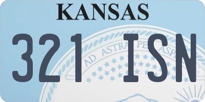 KS license plate 321ISN