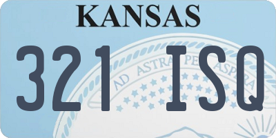 KS license plate 321ISQ