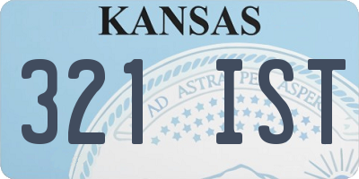 KS license plate 321IST