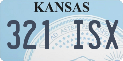 KS license plate 321ISX