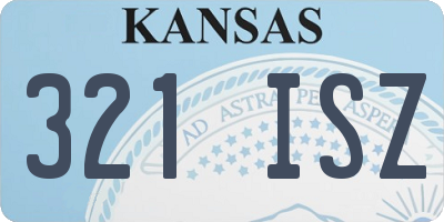 KS license plate 321ISZ