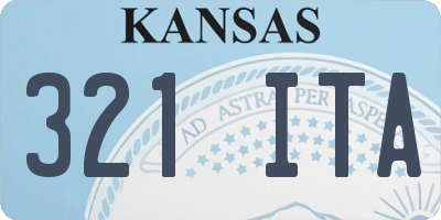 KS license plate 321ITA