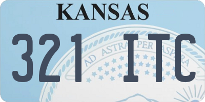 KS license plate 321ITC