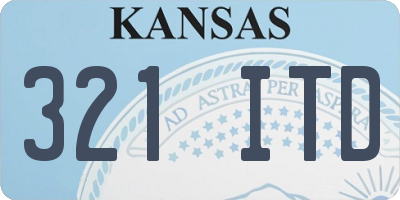 KS license plate 321ITD