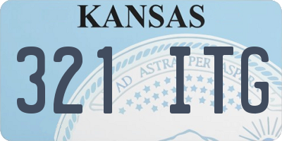 KS license plate 321ITG