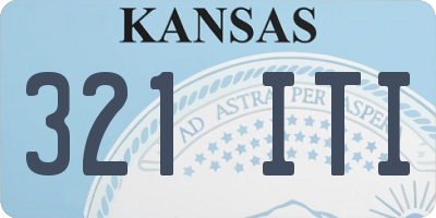KS license plate 321ITI