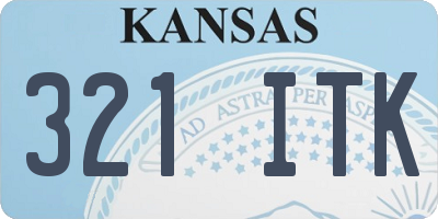 KS license plate 321ITK