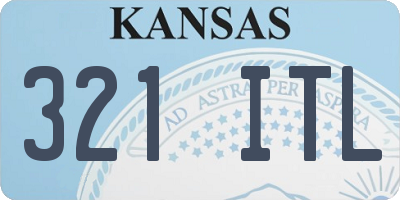 KS license plate 321ITL