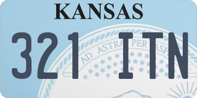 KS license plate 321ITN