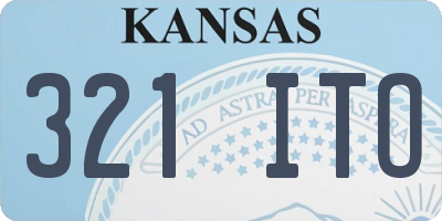 KS license plate 321ITO