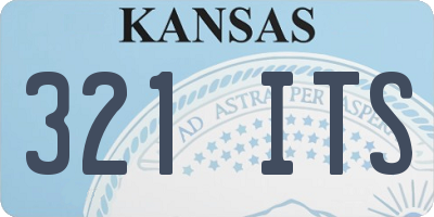 KS license plate 321ITS