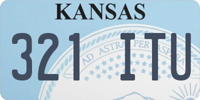 KS license plate 321ITU