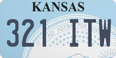 KS license plate 321ITW