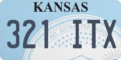 KS license plate 321ITX