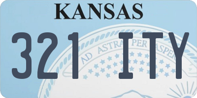 KS license plate 321ITY