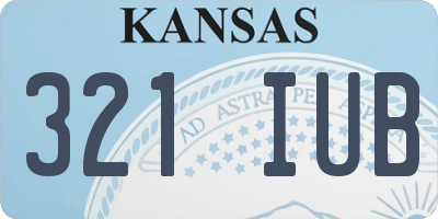 KS license plate 321IUB