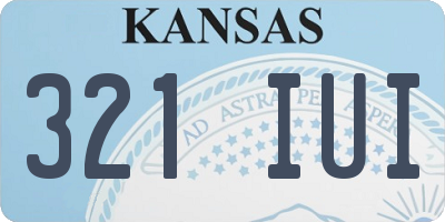 KS license plate 321IUI