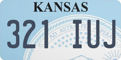 KS license plate 321IUJ