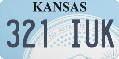 KS license plate 321IUK