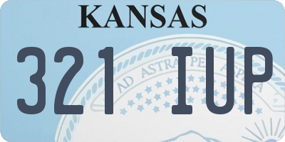 KS license plate 321IUP