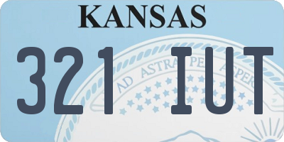 KS license plate 321IUT