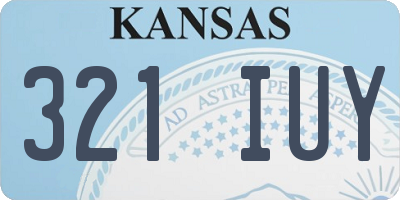KS license plate 321IUY