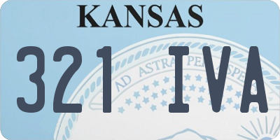 KS license plate 321IVA