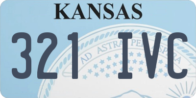 KS license plate 321IVC