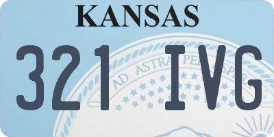 KS license plate 321IVG