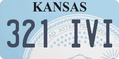 KS license plate 321IVI