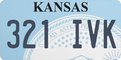 KS license plate 321IVK