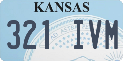 KS license plate 321IVM