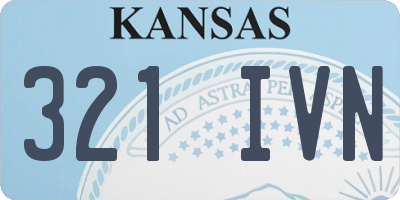 KS license plate 321IVN