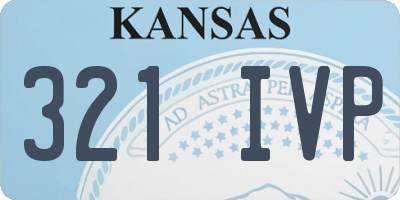 KS license plate 321IVP