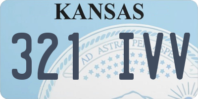 KS license plate 321IVV