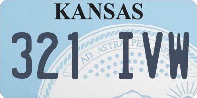 KS license plate 321IVW