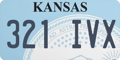 KS license plate 321IVX