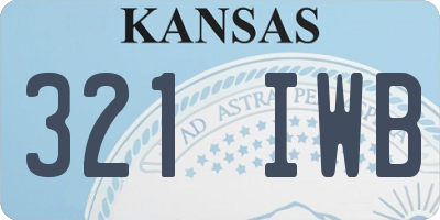 KS license plate 321IWB