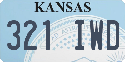 KS license plate 321IWD